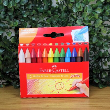 GIZÃO DE CERA 12 CORES  - FABER CASTELL