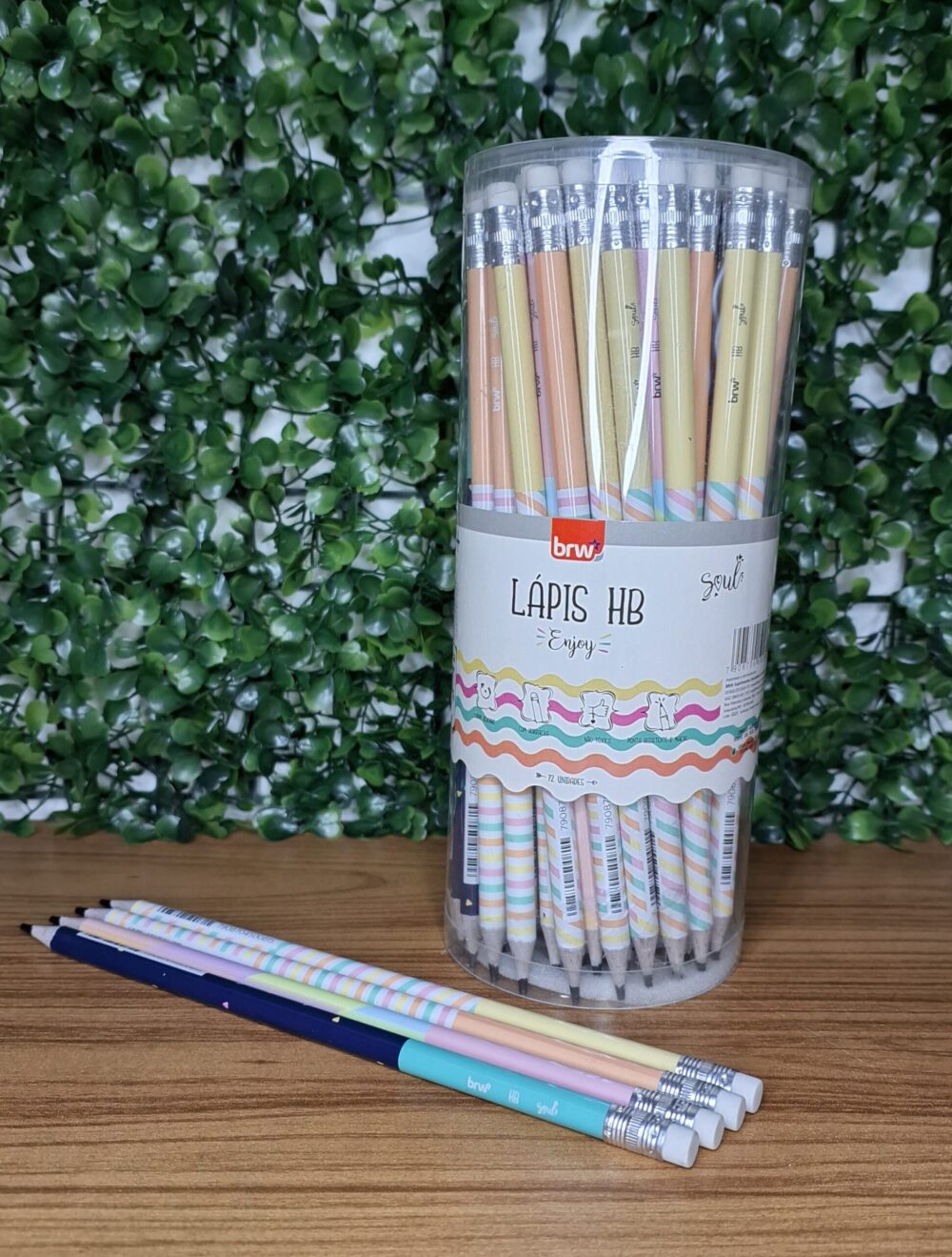 LÁPIS HB REDONDO COM BORRACHA ENJOY  - BRW