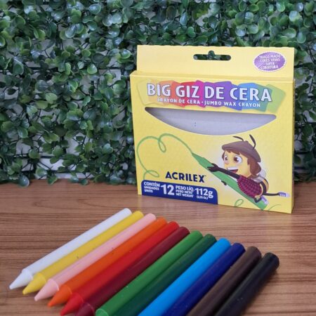 BIG GIZ DE CERA 12 CORES  - ACRILEX